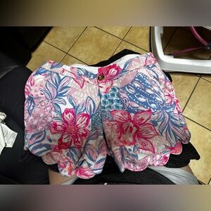 Lilly Pulitzer Pink and Blue Knit with Gold Button